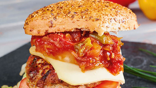 Käseburger mit dem leckere Atta Käse