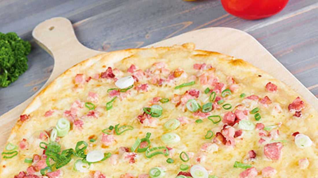 Flammkuchen mit Höhlenkäse